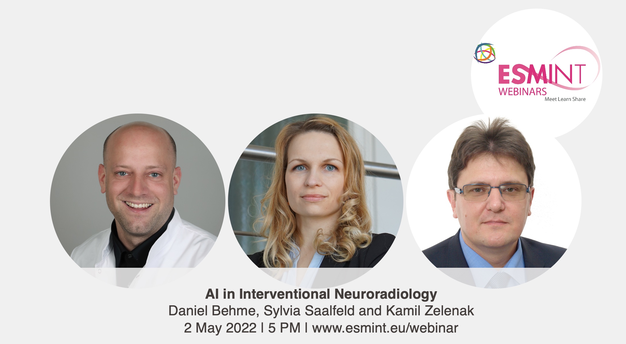 Webinar with Drs. Nehme, Saalfeld, Zelenak on AI in INR.